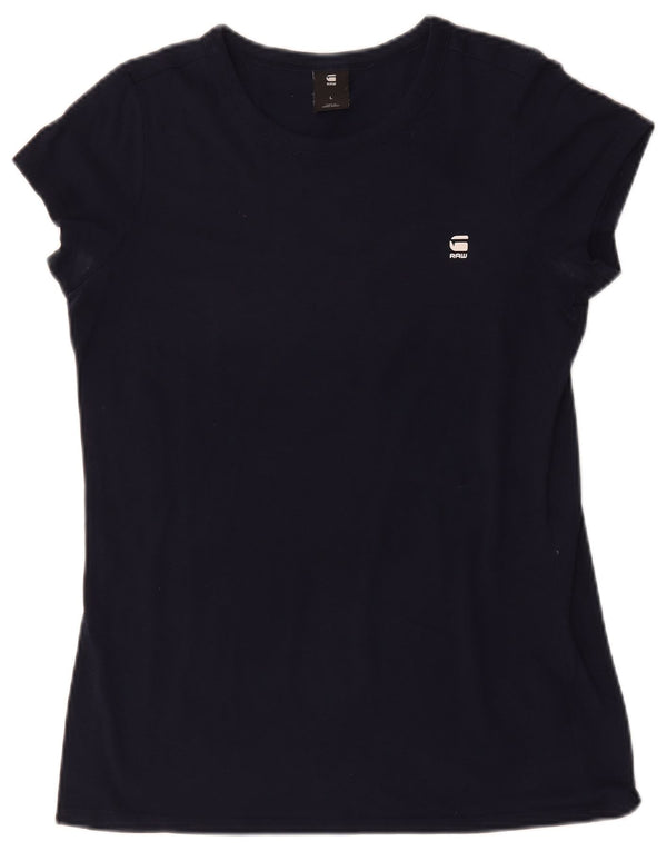 G-Star Γυναικείο T-Shirt Top UK 14 Large Navy Blue από βαμβάκι