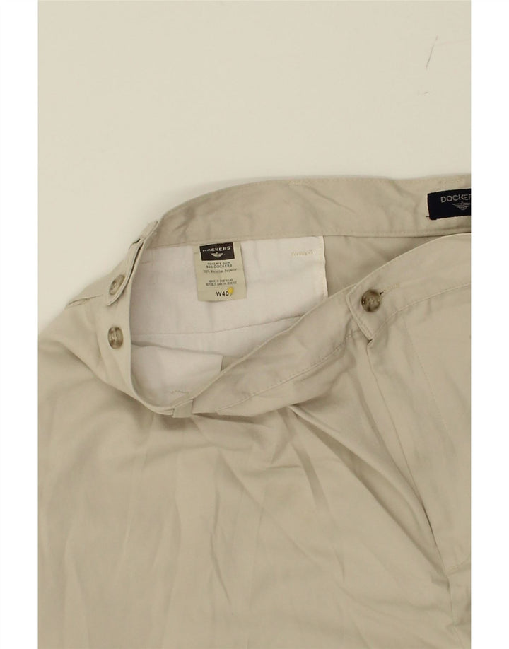 DOCKERS Mens Chino Shorts  W40 XL Beige Polyester Vintage Dockers and Second-Hand Dockers from Messina Hembry 