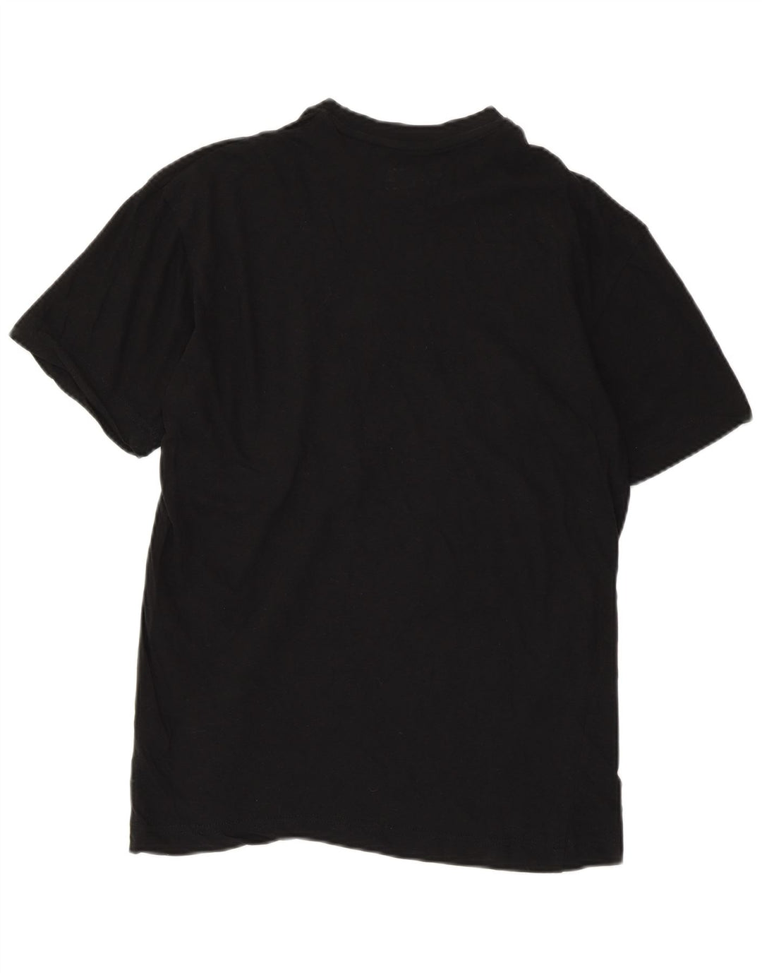 KAPPA Γυναικείο γραφικό T-Shirt Top UK 14 Large μαύρο βαμβακερό