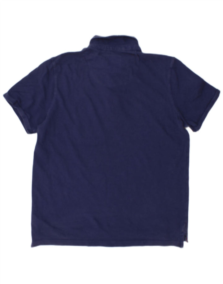 Ανδρικό πουκάμισο Polo Crew Clothing, μεσαίο μπλε βαμβακερό