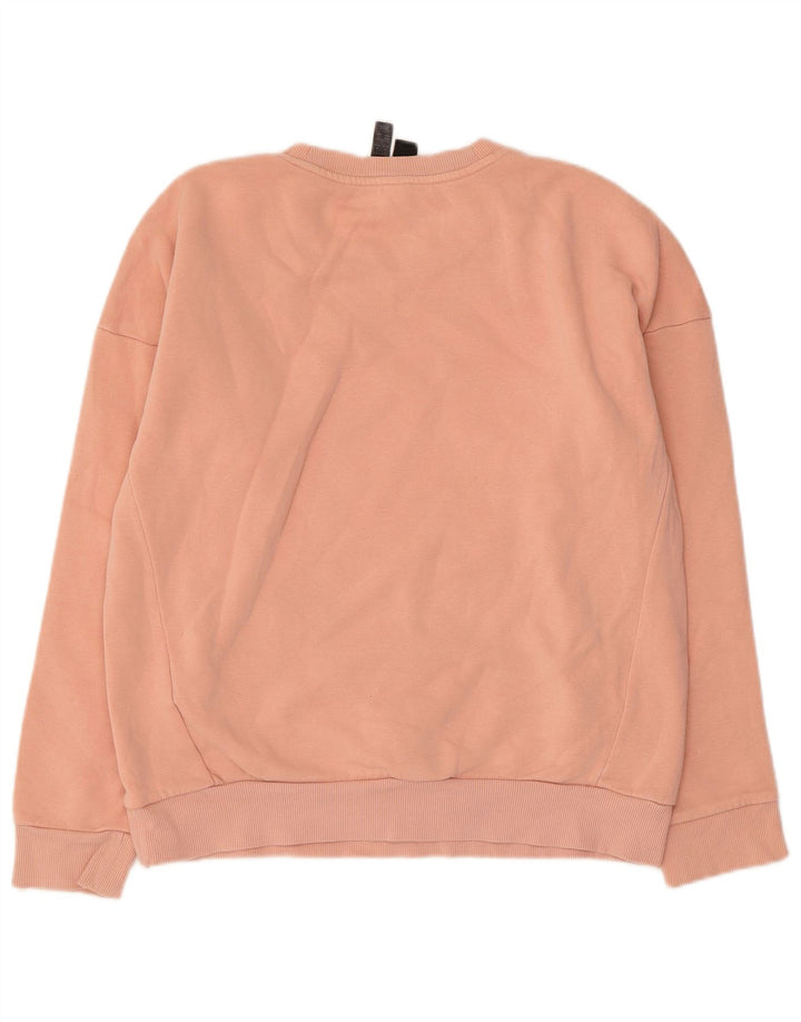 Γυναικείο γραφικό φούτερ ADIDAS Jumper UK 12/14 Μεσαίο ροζ βαμβακερό