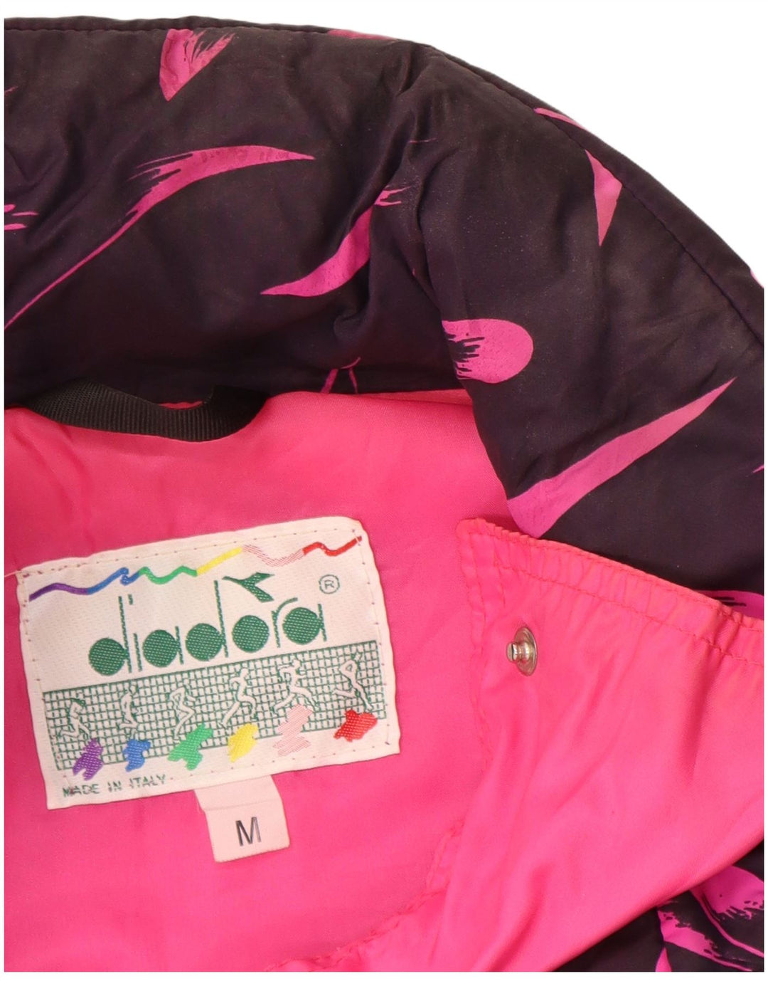 Diadora Γυναικείο Παλτό Windbreaker Oversized UK 14 Medium Purple Floral