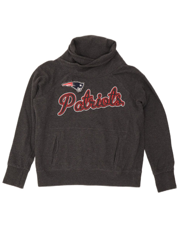 NFL Γυναικεία γραφική φούτερ New England Patriots Jumper UK 14 Medium Grey