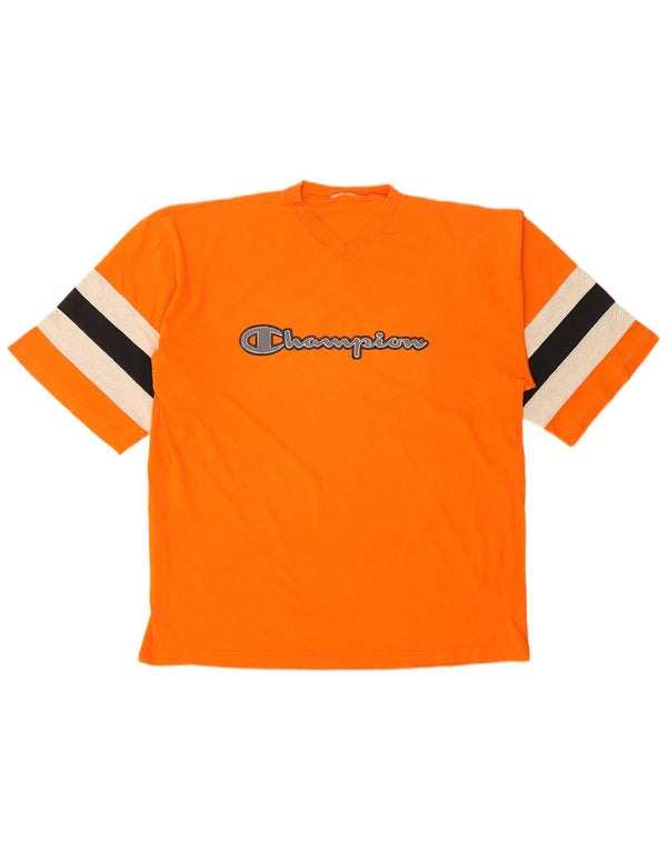 Ανδρικό γραφικό T-Shirt Champion Top XL Orange Colourblock