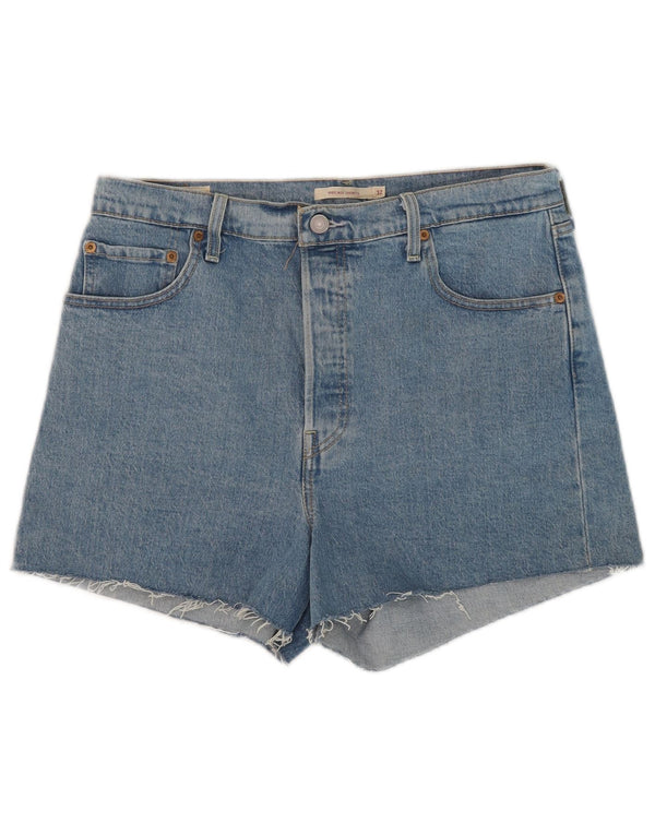Γυναικείο τζιν σορτς Levi's Ribcage W32 μεγάλο μπλε βαμβακερό