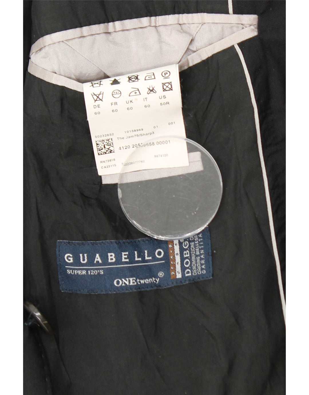 HUGO BOSS Ανδρικό σακάκι σακάκι με 2 κουμπιά Guabello UK 40 μεγάλη μαύρη βισκόζη