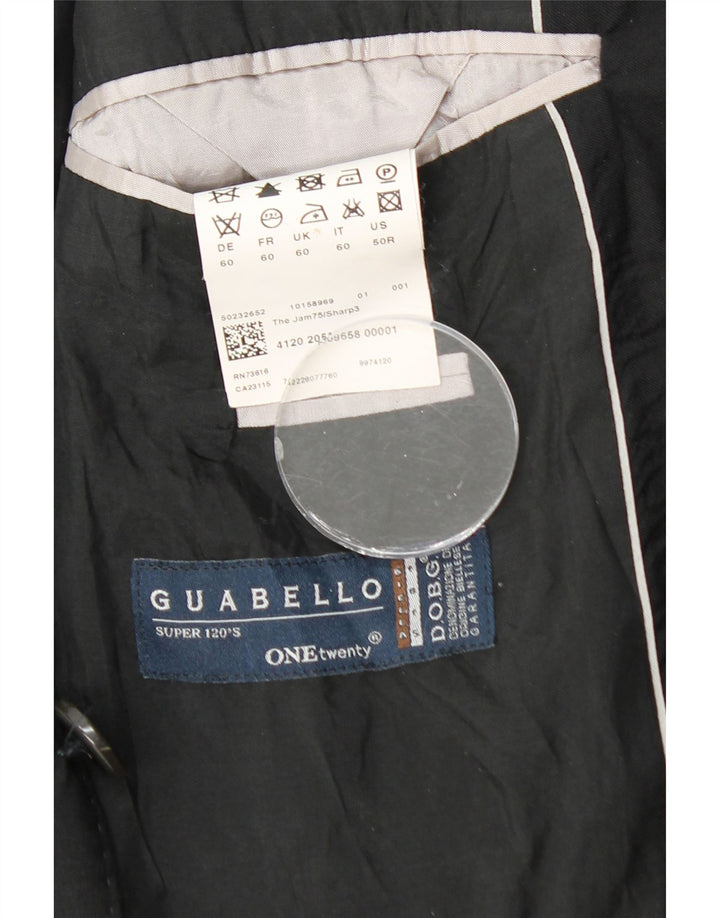 HUGO BOSS Ανδρικό σακάκι σακάκι με 2 κουμπιά Guabello UK 40 μεγάλη μαύρη βισκόζη