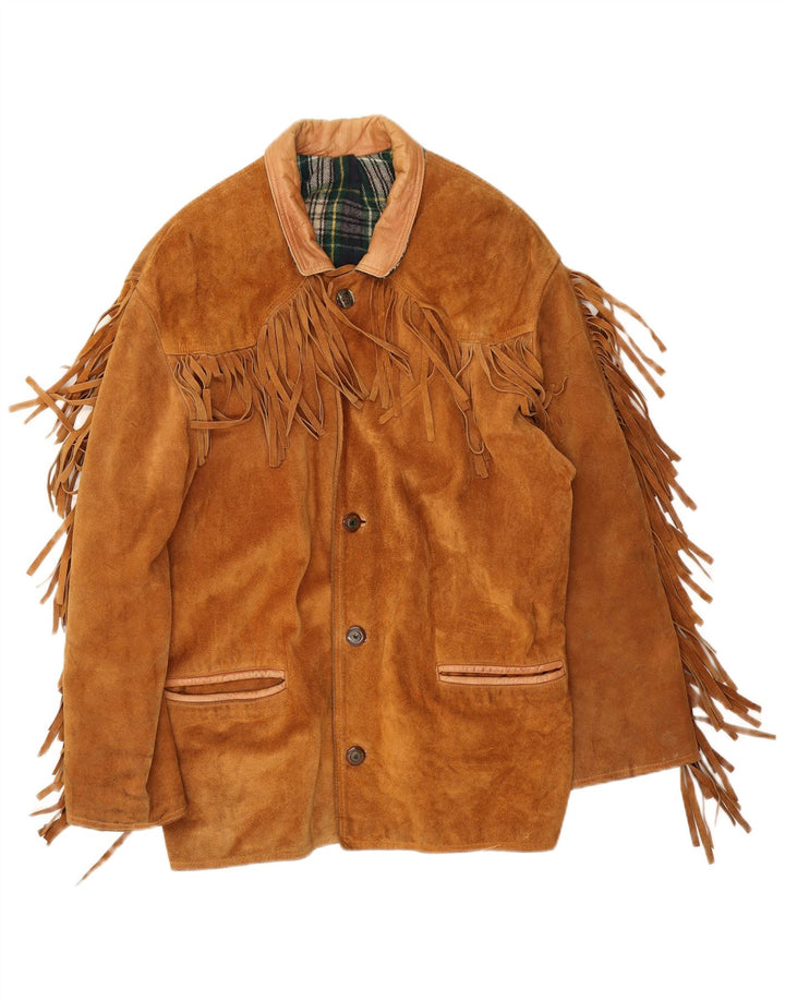 Vintage Ανδρικό Suede Jacket UK 40 Large Brown