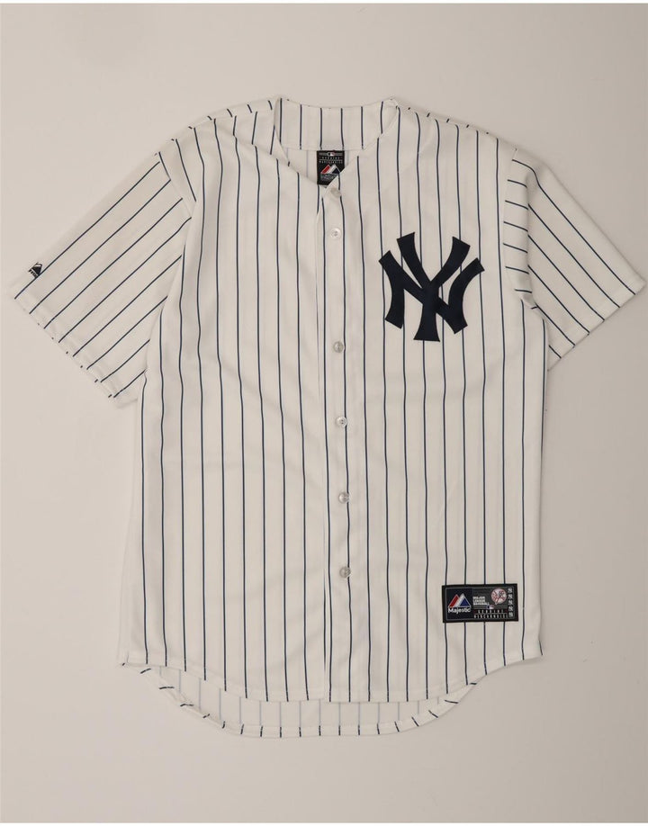 MAJESTIC Ανδρικά New York Yankees Graphic Jersey Top Medium White Pinstripe