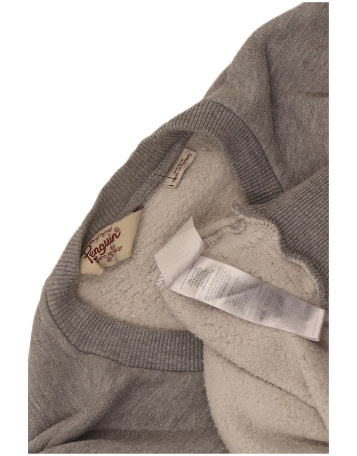 Ανδρικό γραφικό φούτερ Penguin Jumper Μικρό Γκρι βαμβακερό