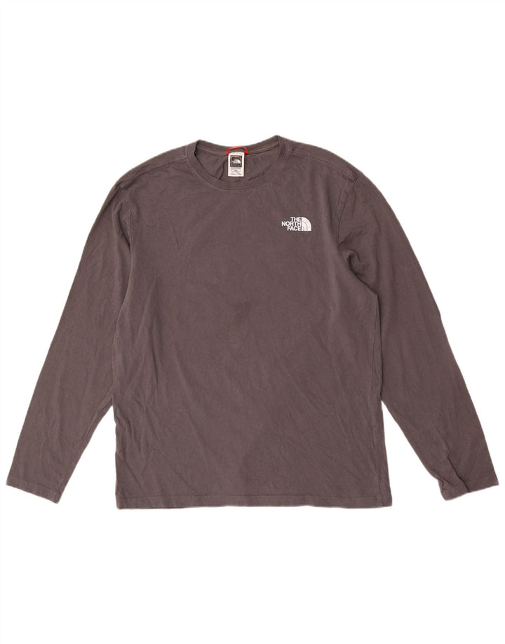 Ανδρικό γραφικό τοπ μακρυμάνικο North Face, μεσαίο γκρι