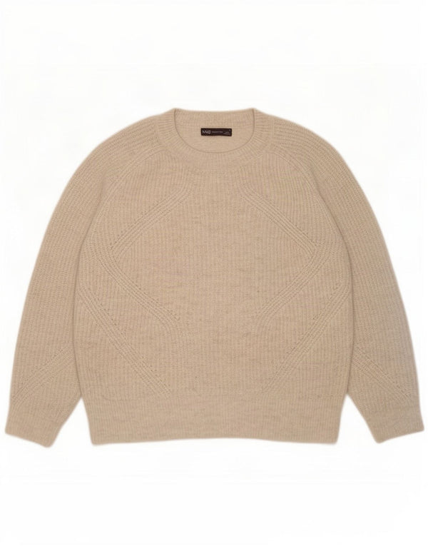 Marks & Spencer Γυναικείο πουλόβερ με λαιμόκοψη UK 10 Small Grey Flecked