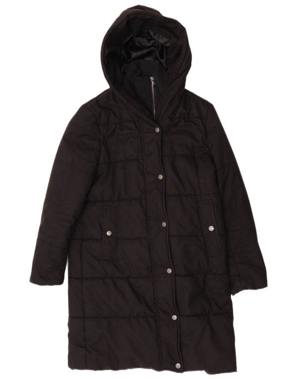 Crew Clothing Γυναικεία παλτό με κανονική εφαρμογή με κουκούλα UK 14 Μεσαίο μαύρο