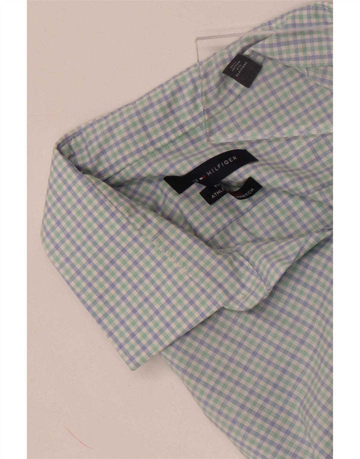 Ανδρικό πουκάμισο Tommy Hilfiger Size 15 1/2 Medium Blue Check Cotton