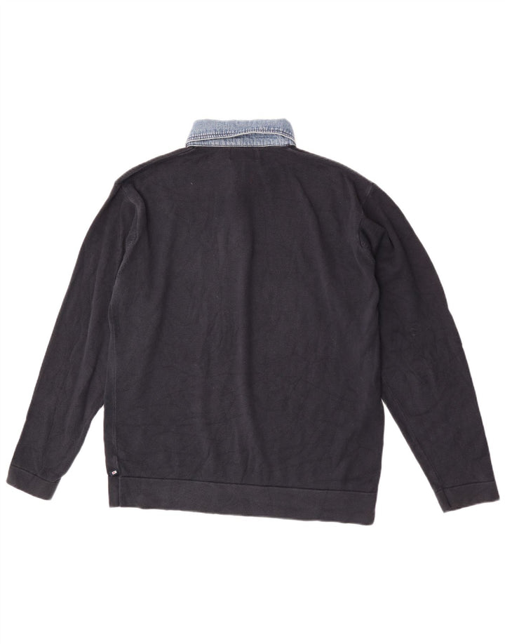 Ανδρικό πουλόβερ Marks & Spencer Μπλε Harbour Polo Neck Jumper Medium Navy Blue
