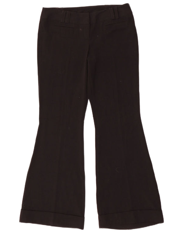Topshop Γυναικείο Flare Casual Παντελόνι UK 12 Medium W32 L33 μαύρο πολυεστέρα