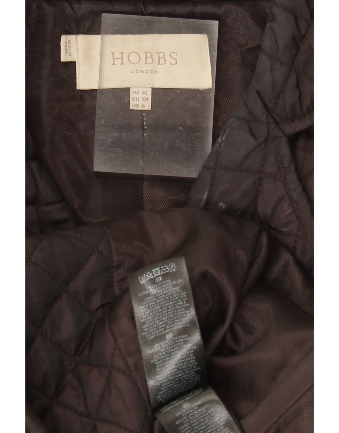Γυναικείο καπιτονέ πανωφόρι HOBBS UK 10 Small Brown Polyamide