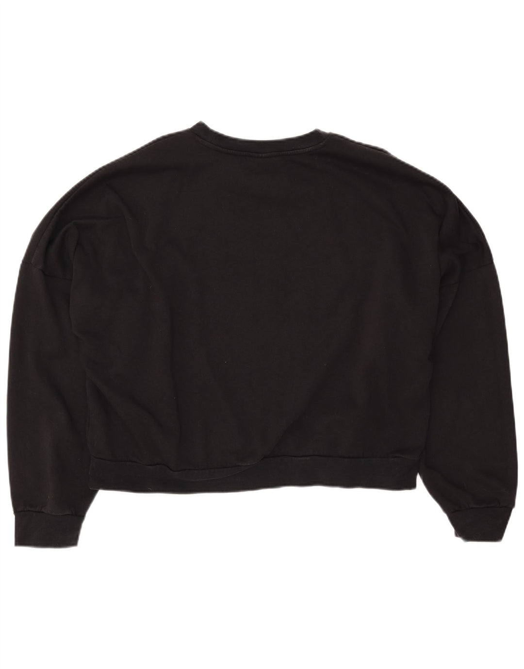 Γυναικεία φούτερ ADIDAS Crop Oversized Jumper UK 16/18 μεγάλο μαύρο βαμβακερό