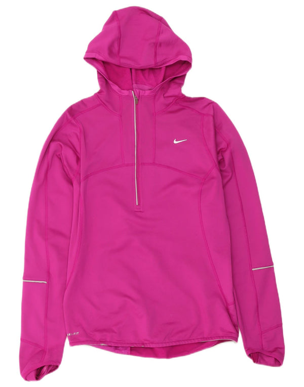 Γυναικεία φόρμα Nike Dri Fit με κουκούλα πουλόβερ με φερμουάρ Top 10 Small Pink