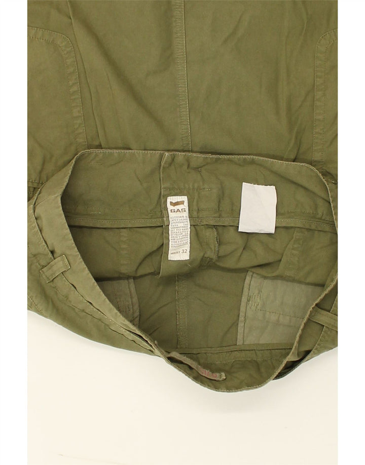 GAS Womens Cargo Skirt W32 Large Khaki Cotton | Vintage Gas | Thrift | Second-Hand Gas | Used Clothing | Messina Hembry 