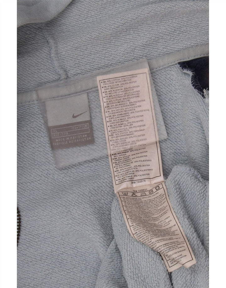 Γραφικό πουλόβερ Nike Boys με κουκούλα με φερμουάρ 13-14 ετών XL Μπλε χρώματος βαμβακερό