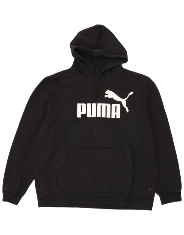 Ανδρικό γραφικό κουκούλα Puma 2XL, μαύρο βαμβακερό