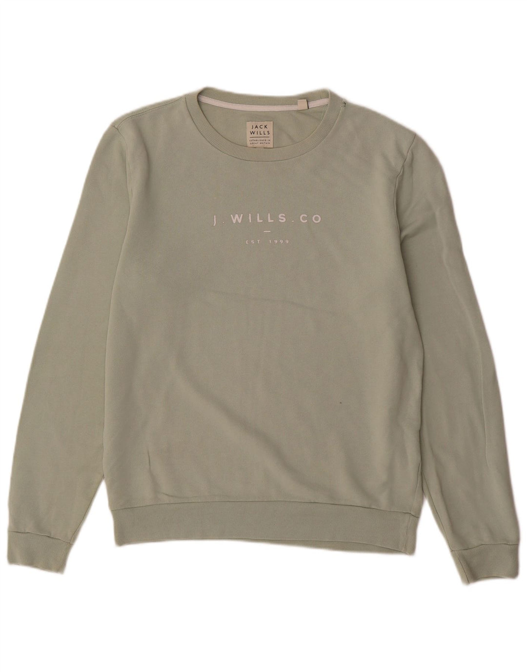 JACK WILLS Ανδρικό γραφικό φούτερ Jumper Μικρό πράσινο βαμβακερό