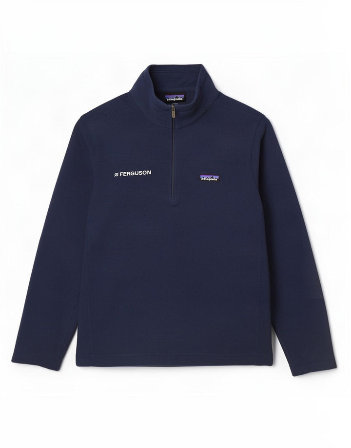 Patagonia Ανδρικό φερμουάρ Fleece Jumper Μεγάλο Navy Blue Polyester