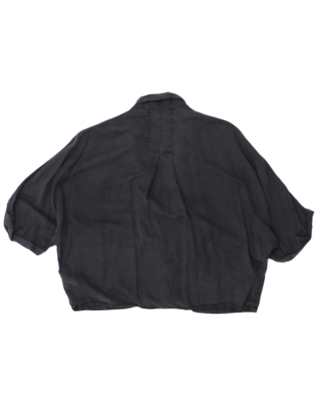 ZARA Γυναικείο κοντομάνικο πουκάμισο Oversized Μπλούζα UK 10 Small Black