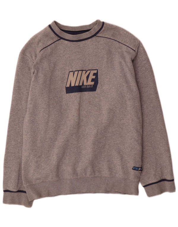Γραφικό φούτερ Nike Boys Jumper 12-13 ετών με μεγάλο γκρι φλύκταινα