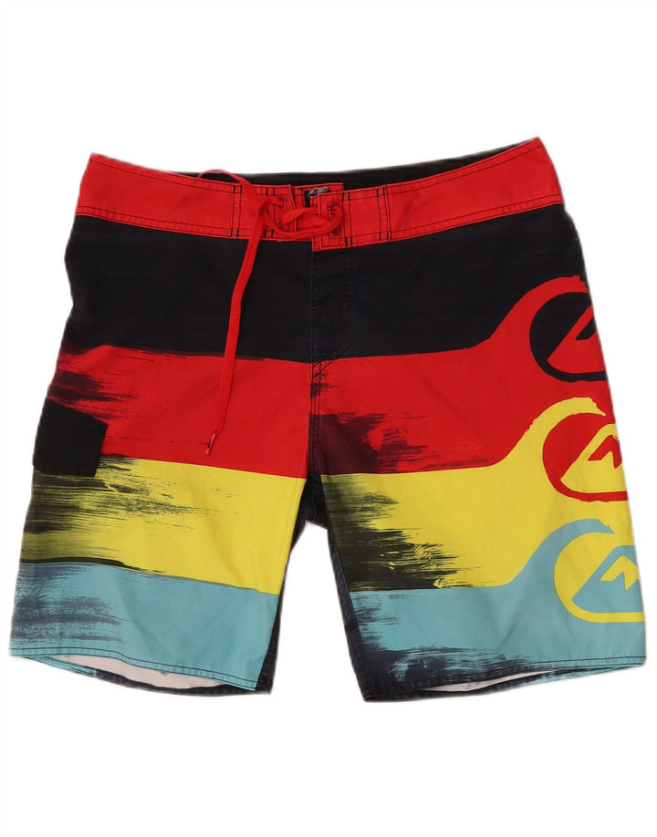 Ανδρικό γραφικό σορτς κολύμβησης Quiksilver μεσαίο πολύχρωμο ριγέ