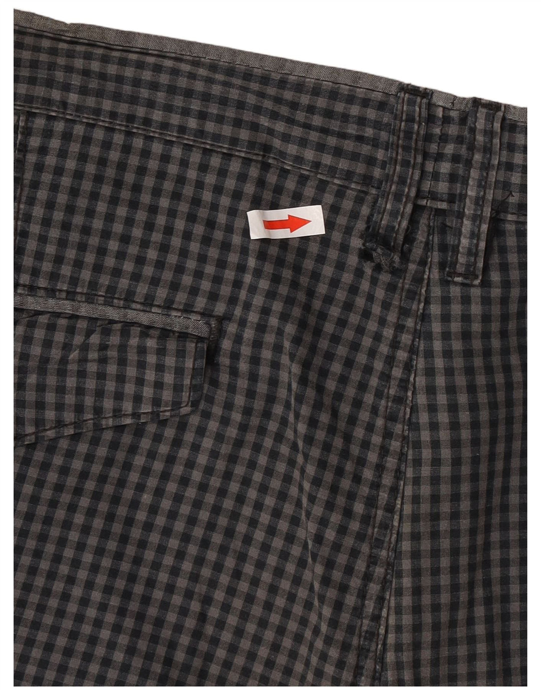 Ανδρικό σορτς Chino Vans W36 μεγάλο γκρι βαμβακερό Gingham