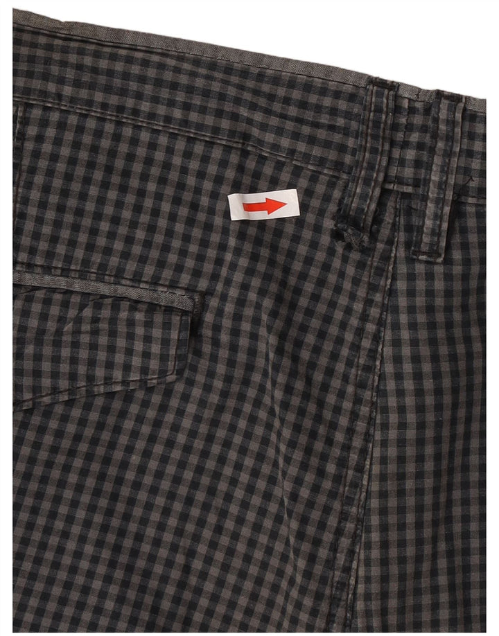 Ανδρικό σορτς Chino Vans W36 μεγάλο γκρι βαμβακερό Gingham