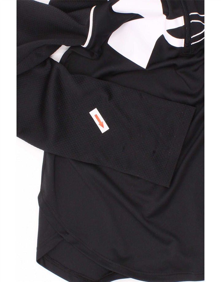 Under Armour Girls Fitted Graphic Top Μακρύ μανίκι 9-10 ετών Μεσαίο Μαύρο