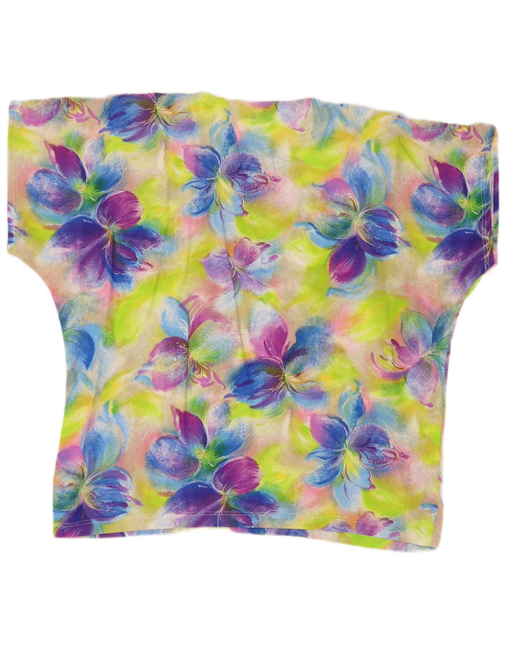 Vintage Γυναικεία Μπλούζα Τοπ UK 18 XL Πολύχρωμο Floral