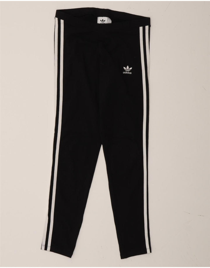 Γυναικείο κολάν Adidas UK 10 Small μαύρο βαμβακερό
