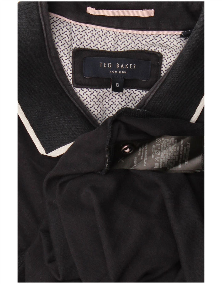 Ted Baker Ανδρικό Πόλο Μπλουζάκι 6 2XL Μαύρο βαμβακερό
