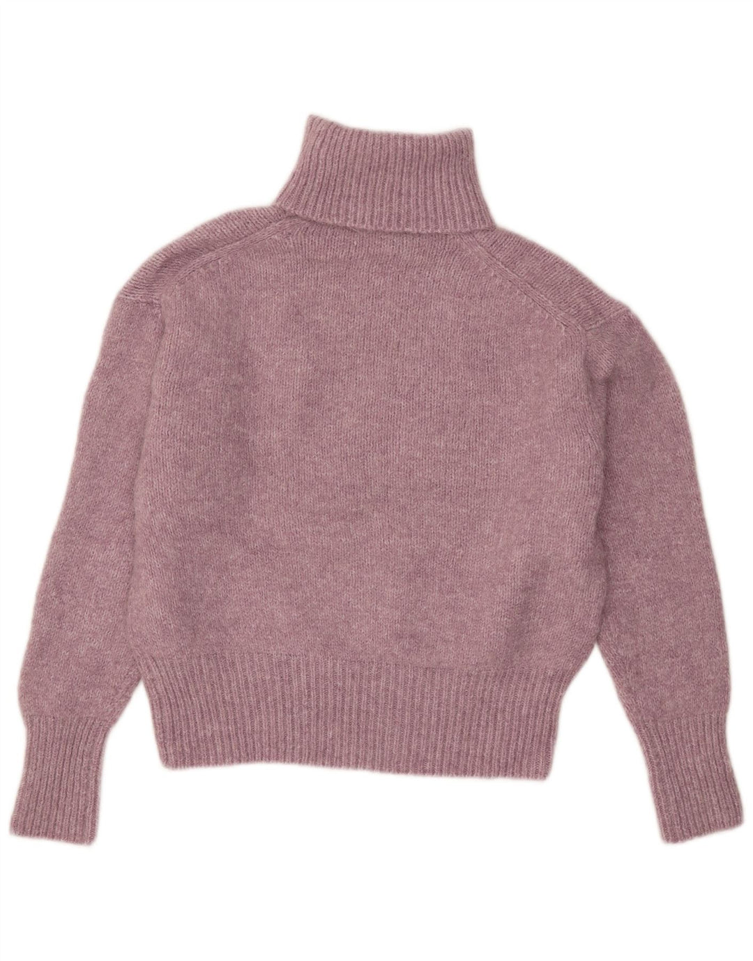 Zara γυναικείο πουλόβερ με ρολό λαιμόκοψη UK 10 Small Pink Flecked