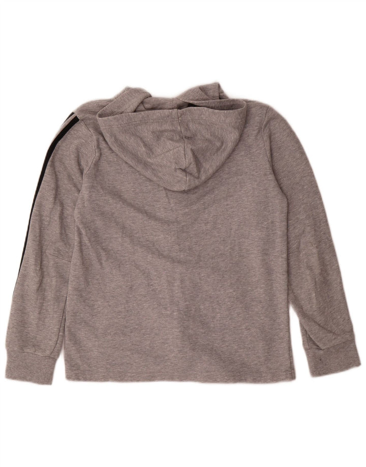 ADIDAS Boys Zip Hoodie πουλόβερ 11-12 ετών Γκρι