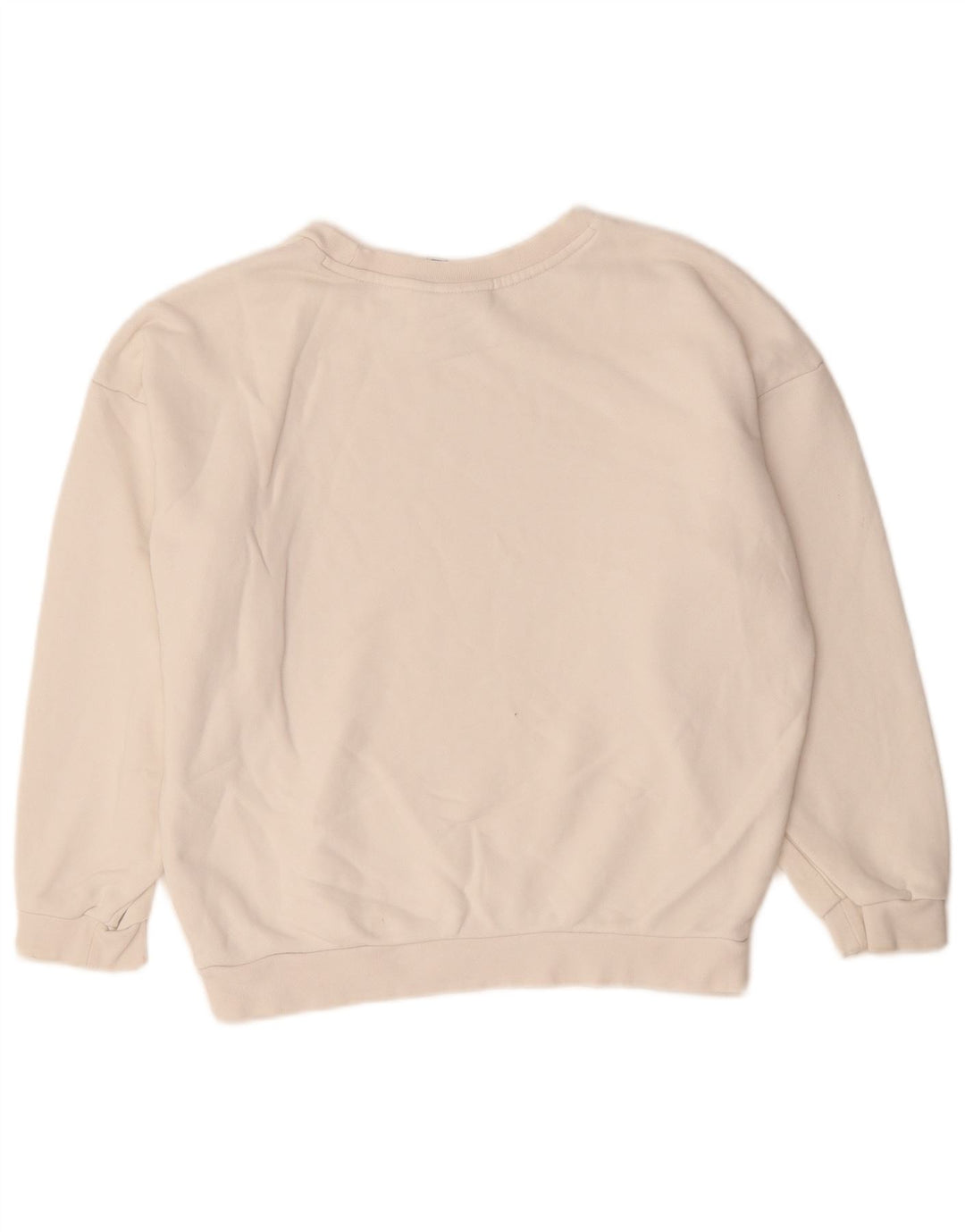 Γυναικεία φούτερ Adidas Oversized Crop Graphic Jumper UK 8 Small White