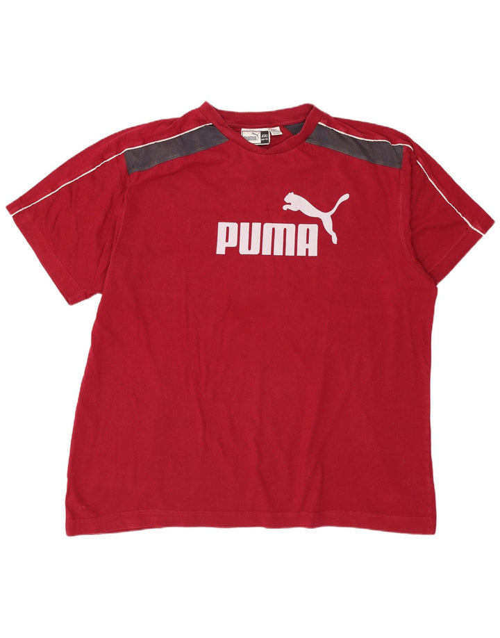 Ανδρικό γραφικό T-Shirt PUMA Top 2XL Red Colourblock