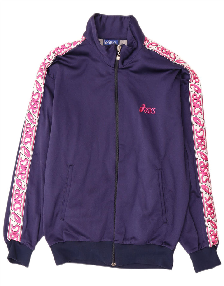 Γυναικεία αθλητική φόρμα γραφικών Asics Top Jacket Medium Navy Blue Polyamide Sports