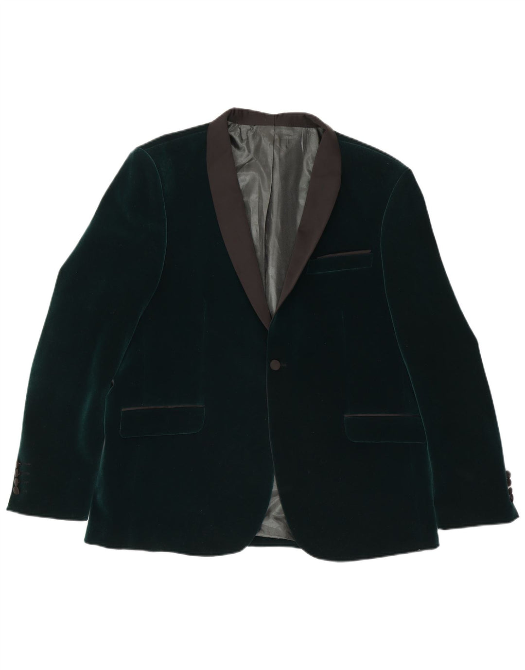 Jack Martin Ανδρικό βελούδινο σακάκι 1 κουμπιού IT 48 Medium Green Polyester