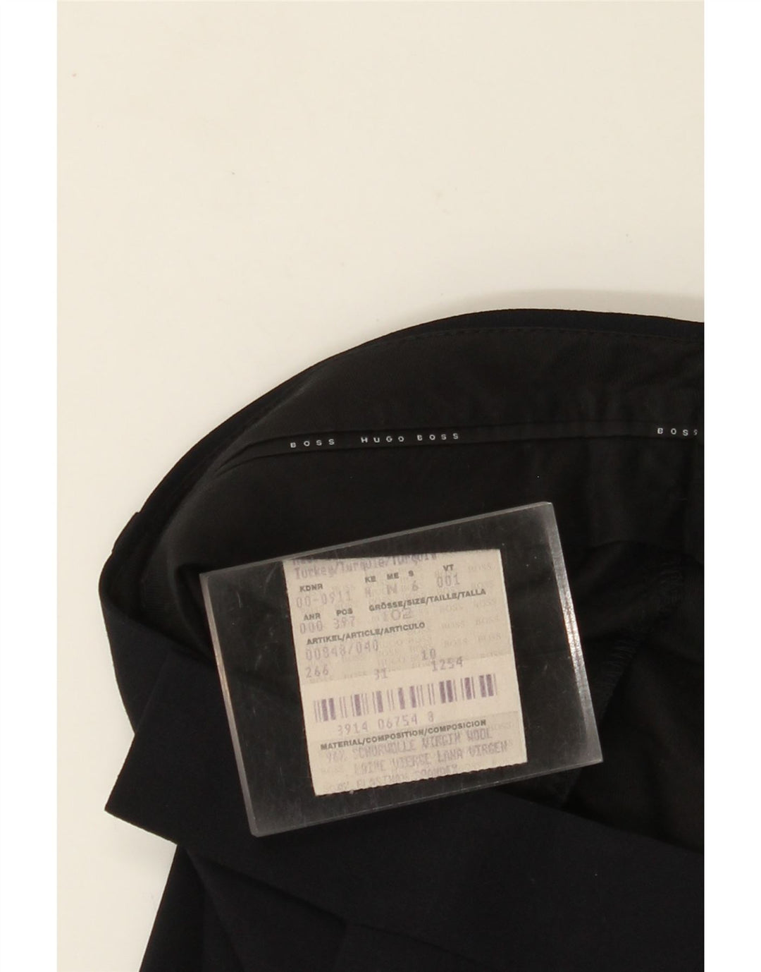 Γυναικείο ίσιο παντελόνι HUGO BOSS W34 L31 Μαλλί Navy Blue