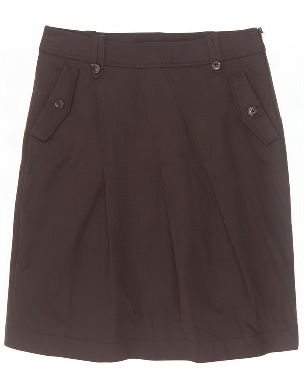Γυναικεία ίσια φούστα Marella UK 10 Small W30 Μαύρη Βαμβακερή