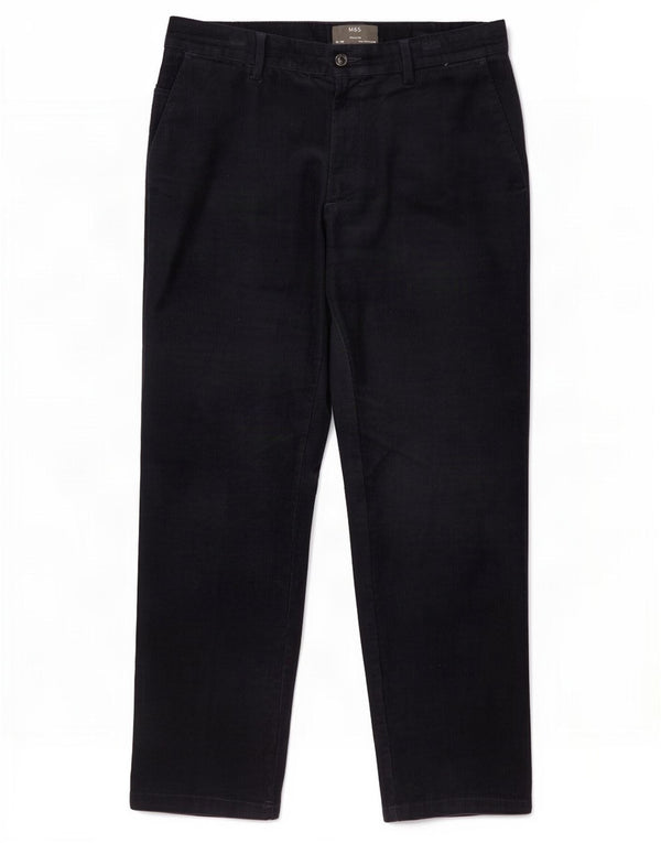 Ανδρικό κοτλέ παντελόνι Marks & Spencer W32 L29 Navy Blue Cotton