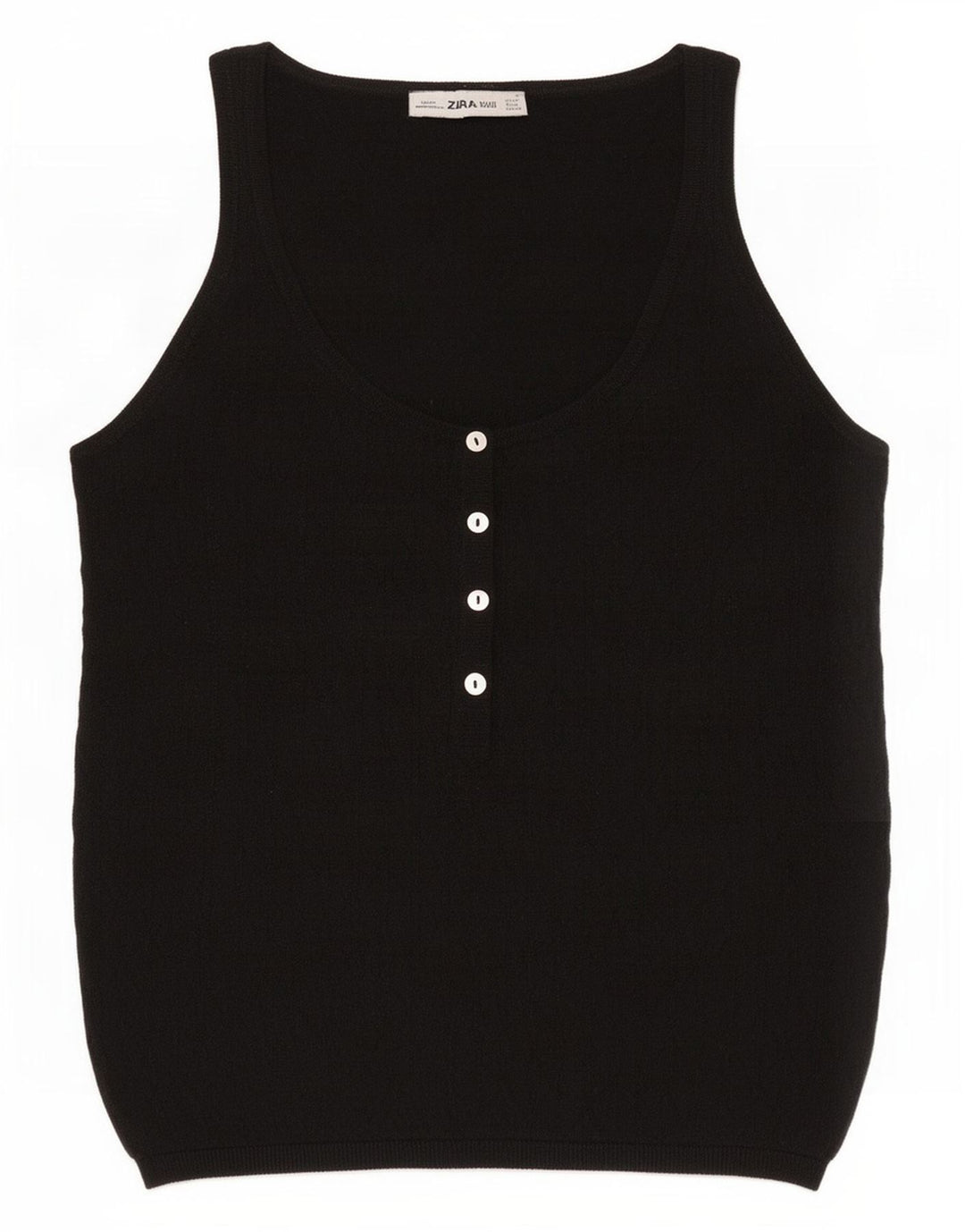 Zara Γυναικείο Γιλέκο Tank Top UK 12 Medium Black Polyester