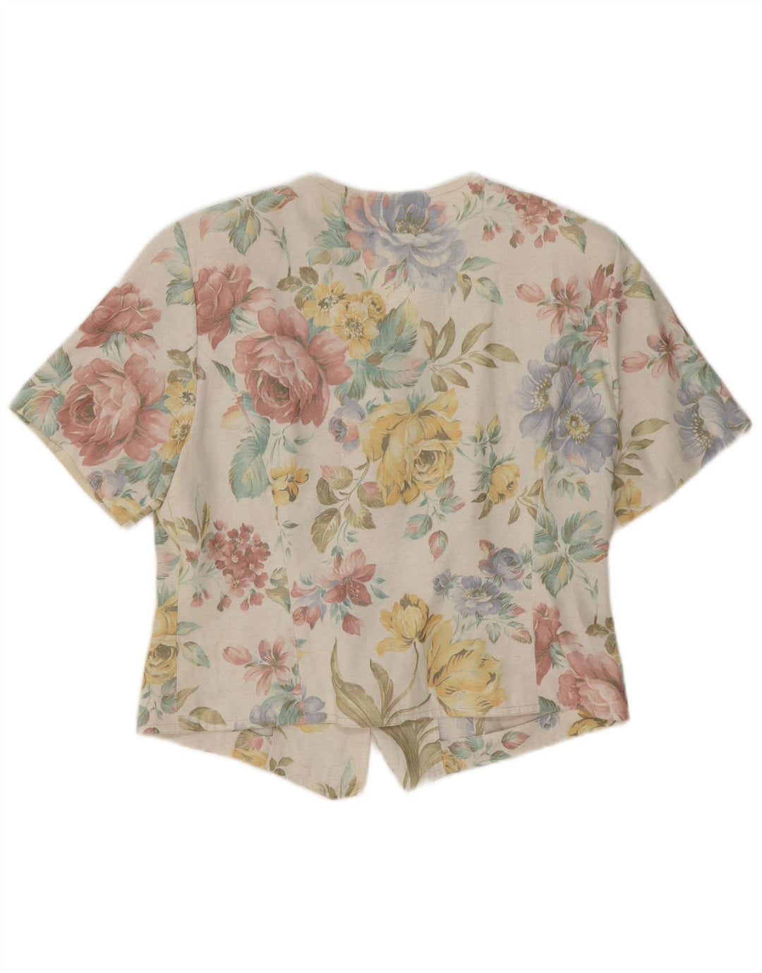 Vintage γυναικείο πουκάμισο μπλούζα UK 12 Medium πολύχρωμο Floral