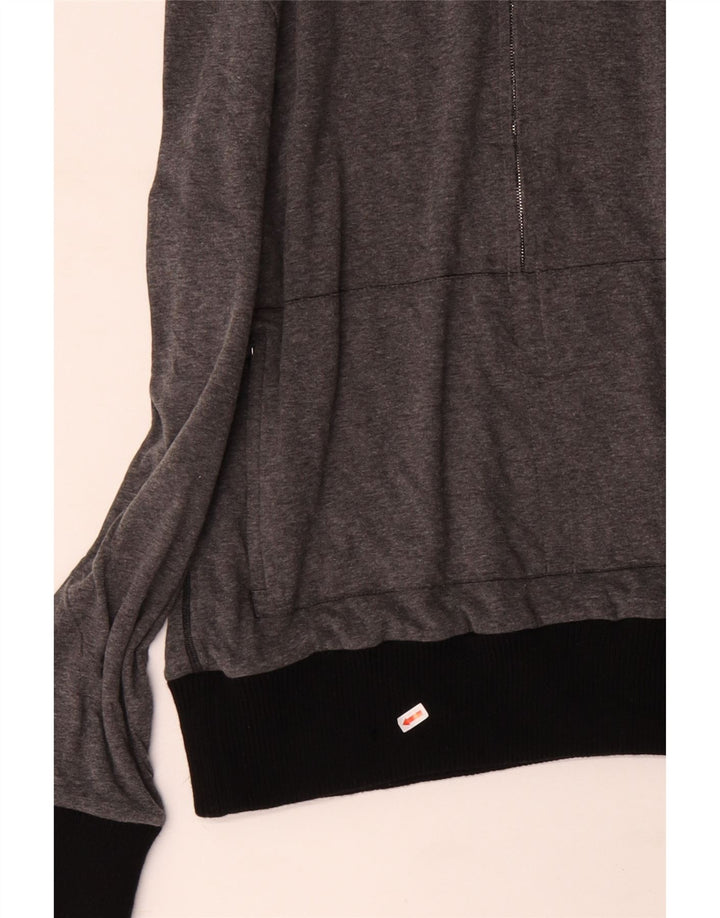 FRANCO ZICHE Ανδρικό φούτερ με φερμουάρ, πουκάμισο με μεγάλο γκρι χρώμα