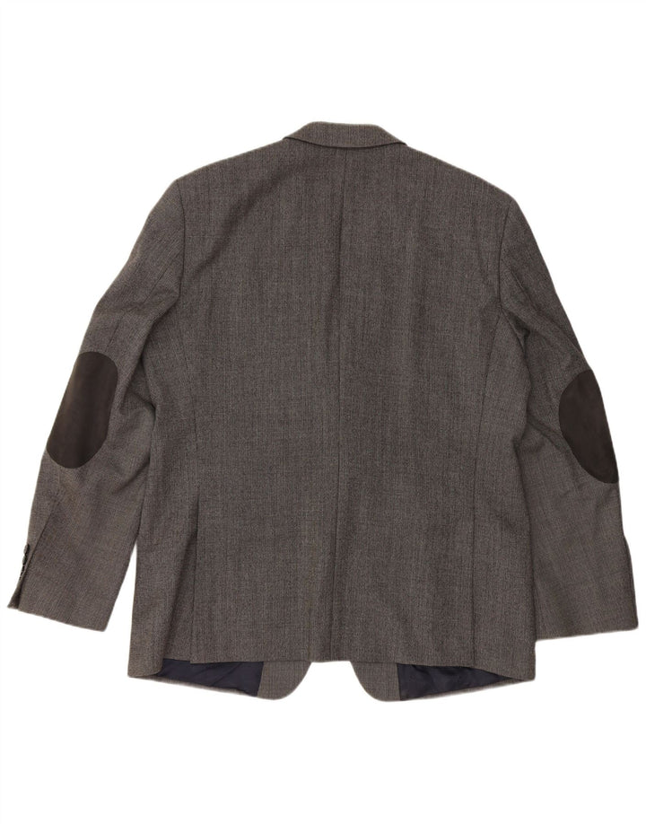 PIERRE CARDIN Ανδρικό σακάκι με 2 κουμπιά σακάκι UK 40 μεγάλο γκρι παρθένο μαλλί